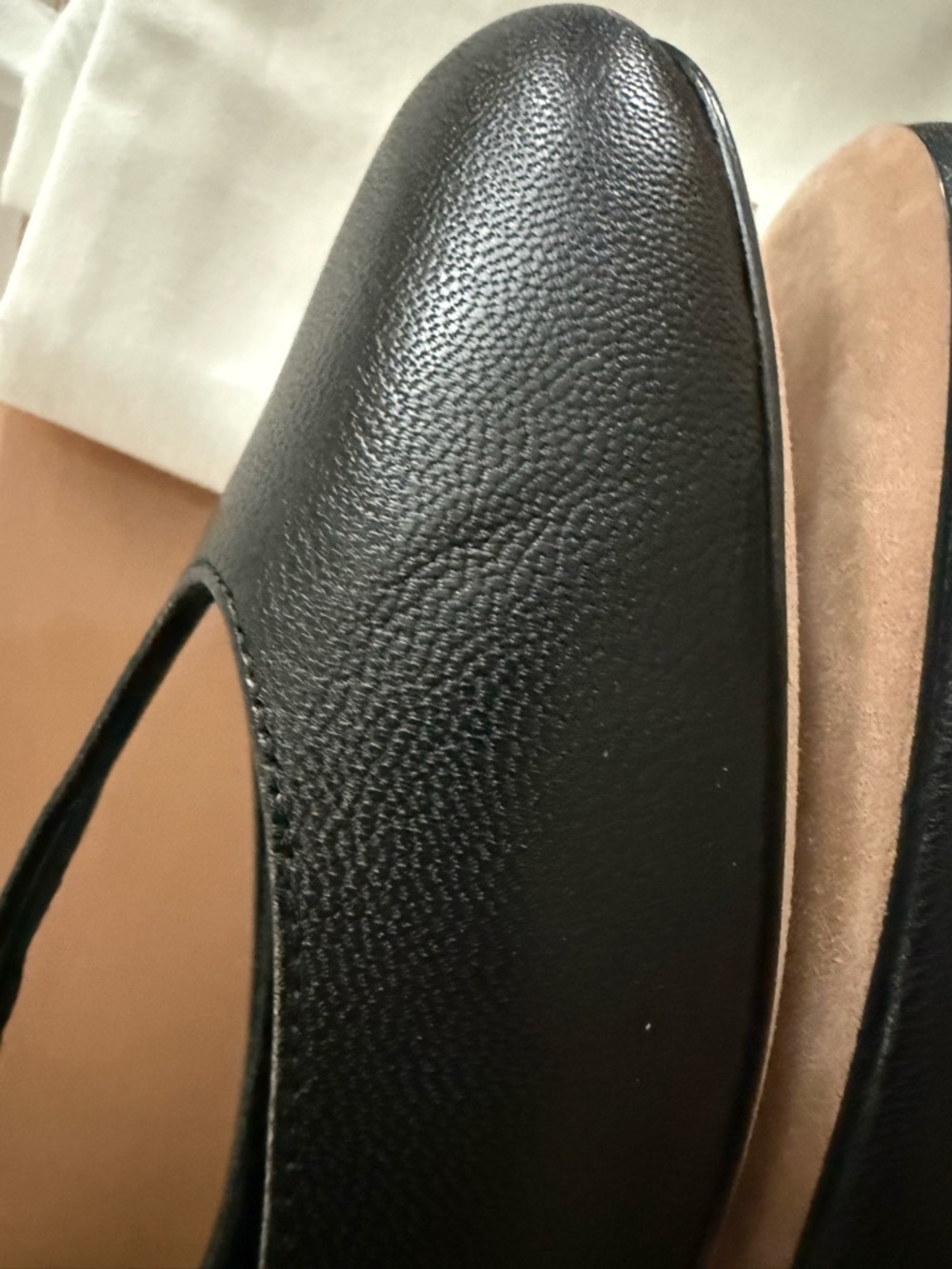 Chloé Black Leather T-Bar Mary Jane Flats with Gold Hardware - Picture 3 of 7